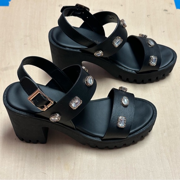 Madden Girl Rhinestone Platform Sandals - Picture 9 of 10